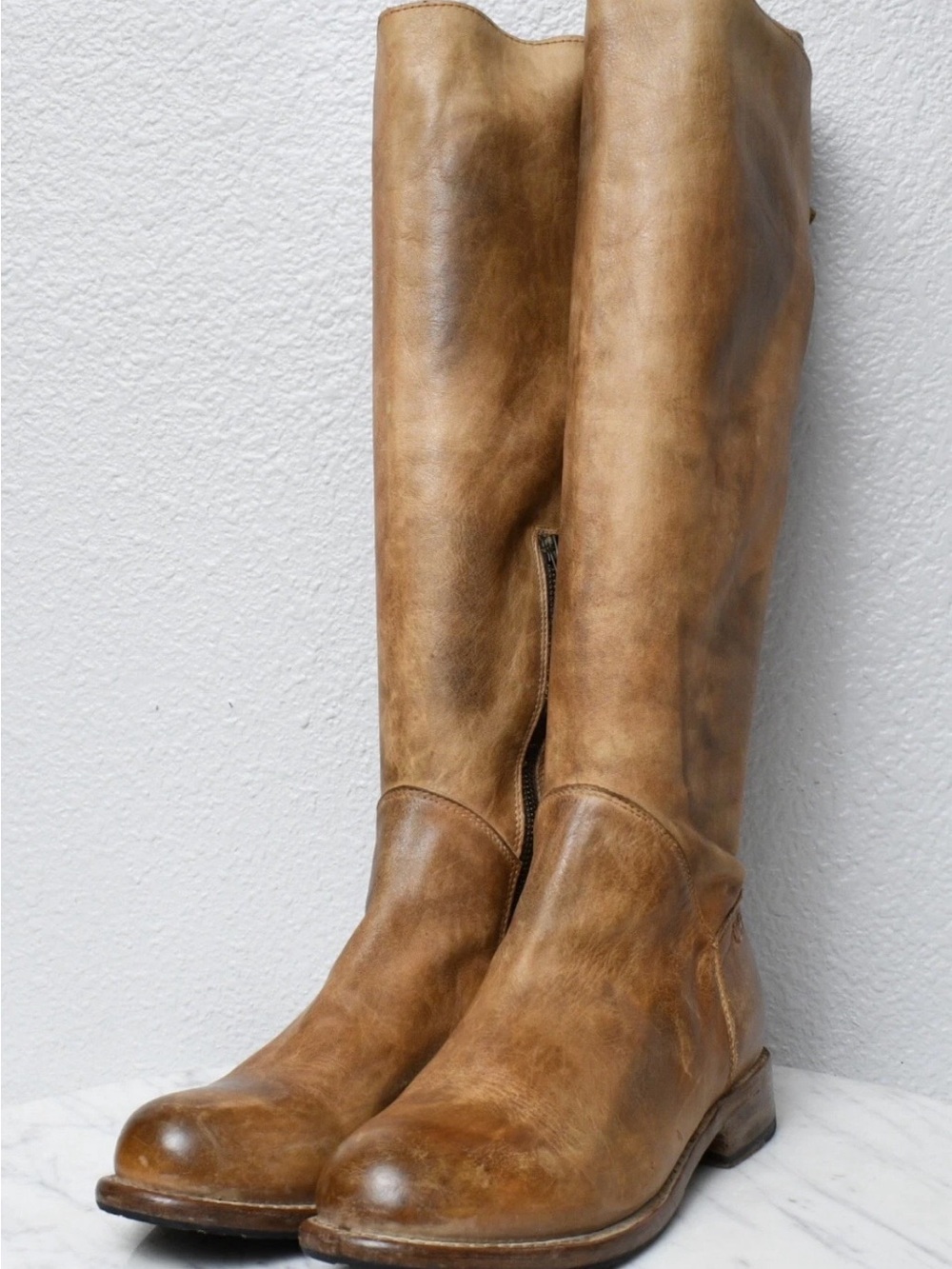BED STU Women’s Classic Tall Leather Equestrian Riding Boots Camel Brown 9.5 - Picture 6 of 8
